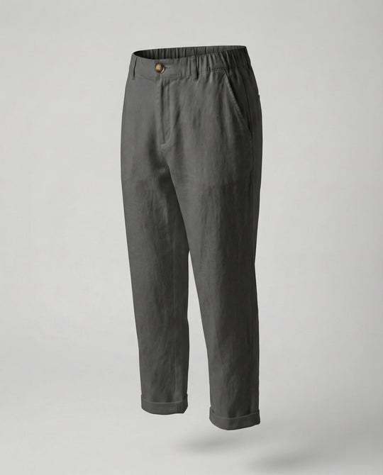 Damen Bequeme Chinohose mit umgeschlagenem Saum