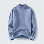 Damen Strickpullover mit hohem Kragen und weichem Innenfutter