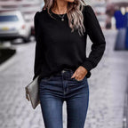 Damen Strukturierter Pullover mit puffärmeligen Details R&B