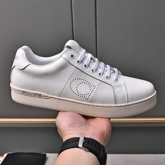 Damen Leder Sneakers mit atmungsaktivem Innenfutter und rutschfester Sohle R&B