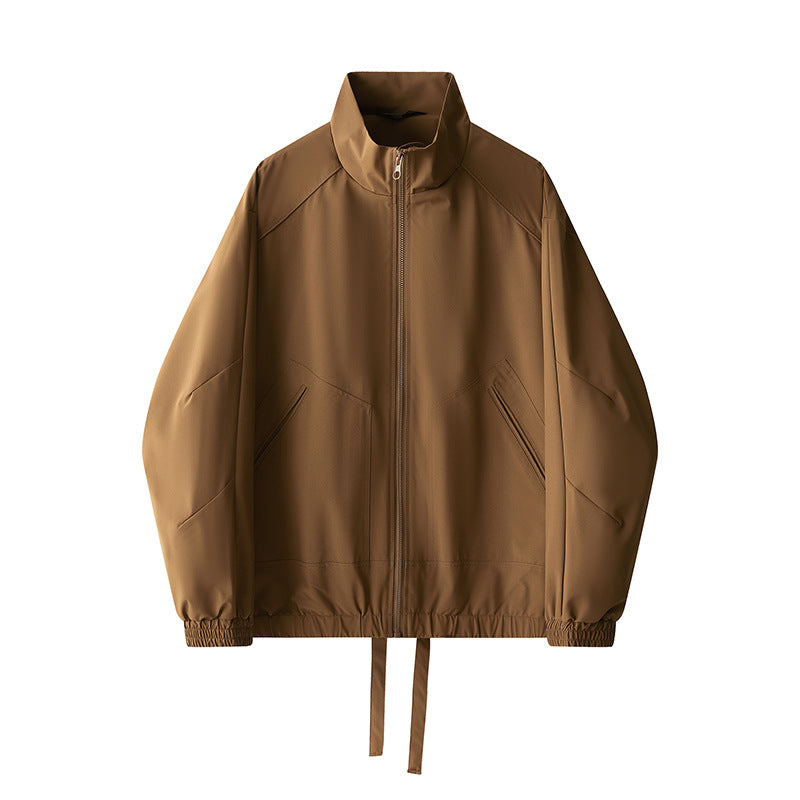 Damen sportliche Übergangsjacke mit hohem Kragen und verstellbarem Bund