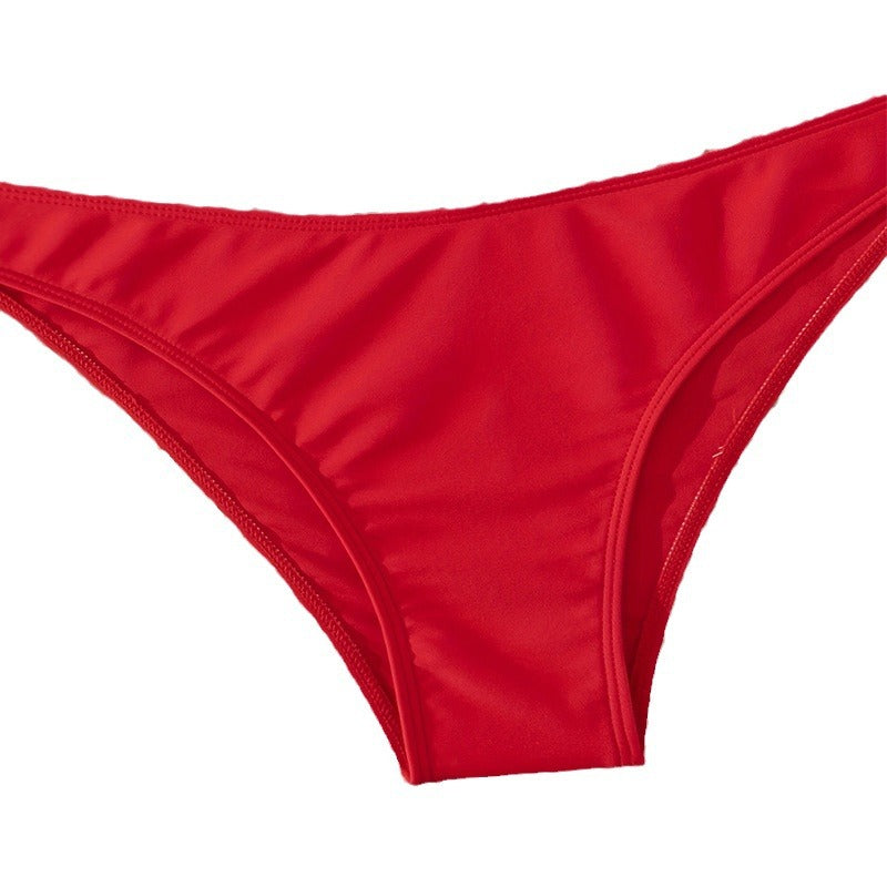 Damen Hochtailliertes Bikini-Set mit schmalen Trägern und elastischem Bund R&B