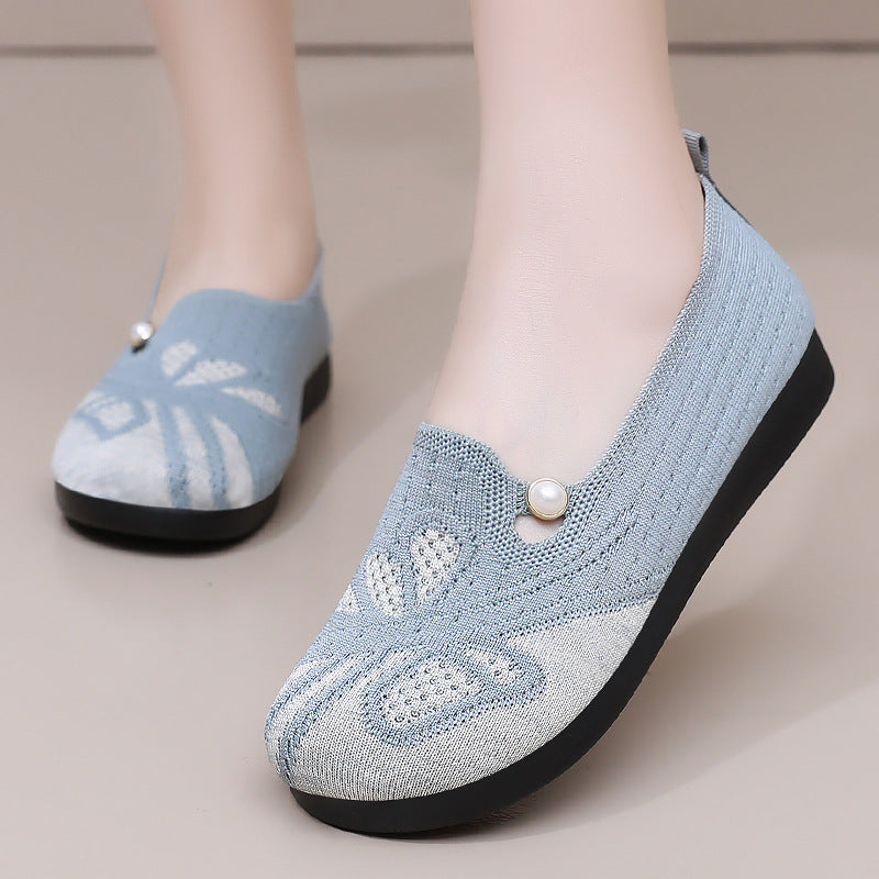 Damen Elegante und komfortable Ballerinas mit floralem Design R&B