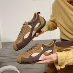 Damen sportliche Freizeit-Sneaker mit atmungsaktiver Obermaterialstruktur und gepolsterter Innensohle R&B