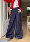 Damen Weite Denim-Hosen im modernen Schnitt mit hohem Bund R&B