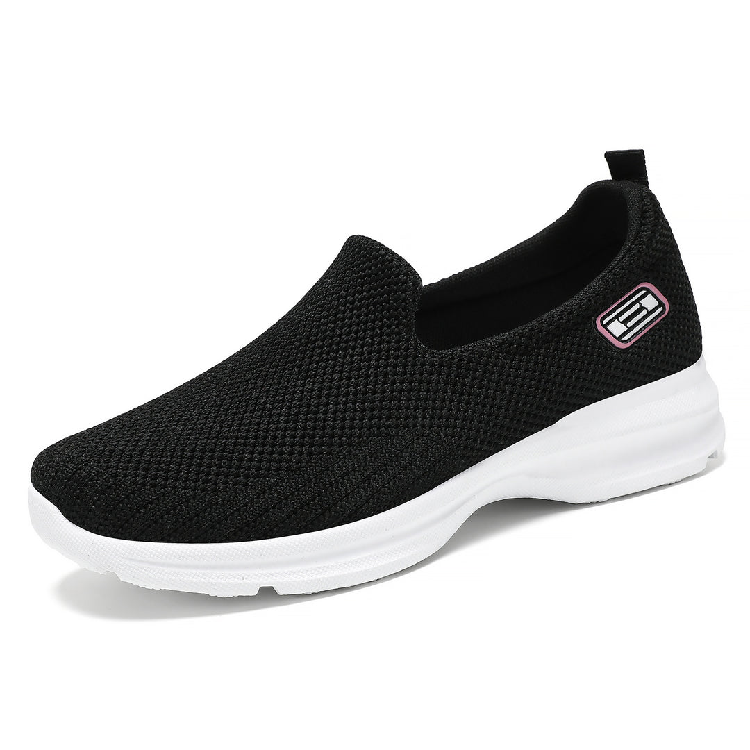 Damen Nahtlose Slip-On Freizeitschuhe mit atmungsaktiver Mesh-Oberfläche R&B