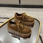 Damen modische Platform Sneakers mit robustem Sohlenprofil und klassischem Design R&B