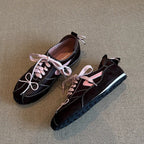Damen modische Schnür-Sneaker aus hochwertigem Wildleder mit dekorativen Akzenten R&B