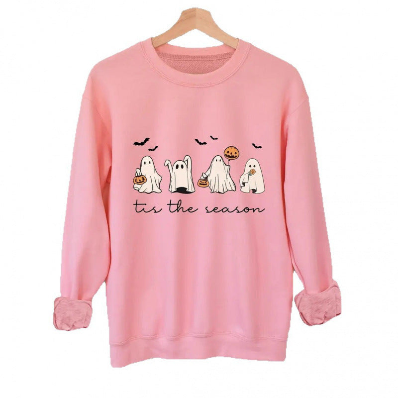 Damen Sweatshirt mit verspielt gruseligem Motiv