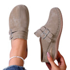 Damen Clogs mit modischem Doppelschnallen-Design und ergonomischer Fußbettung R&B