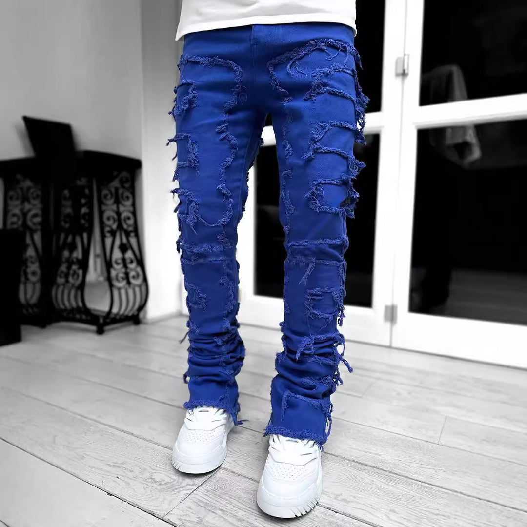 Herren modische Zerrissene Skinny Jeans im lässigen Street-Style R&B