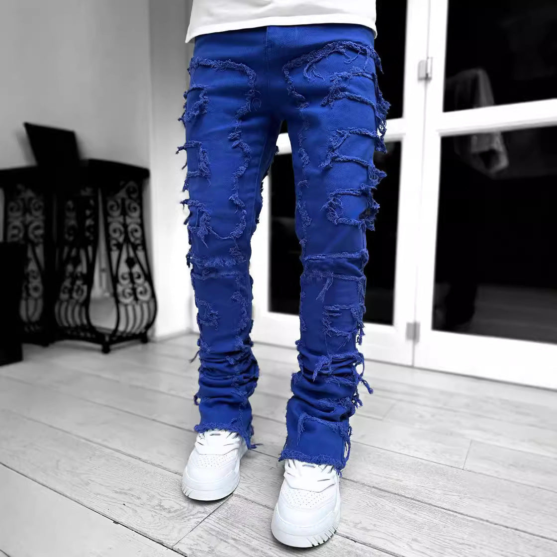 Herren modische Zerrissene Skinny Jeans im lässigen Street-Style R&B