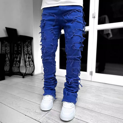 Herren modische Zerrissene Skinny Jeans im lässigen Street-Style R&B