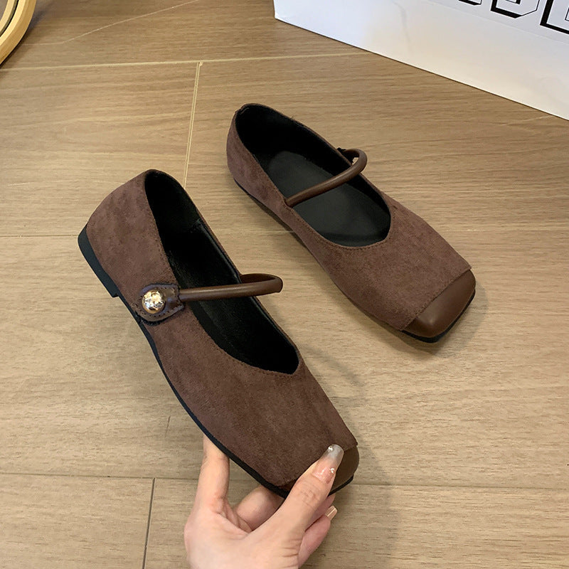 Damen Elegante Ballerinas mit modischem Riemchen und komfortablem Fußbett R&B