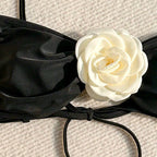 Damen Bikini-Set mit eleganter Blumenapplikation