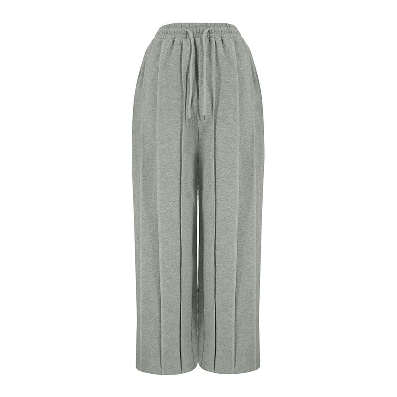 Damen lässige Plissee-Hose mit elastischem Bund R&B