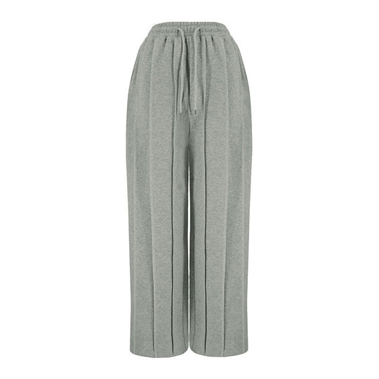 Damen lässige Plissee-Hose mit elastischem Bund R&B