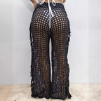 Damen luftige Häkelstrandhose R&B