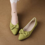 Damen Elegante Ballerinas mit modischem Schleifendetail