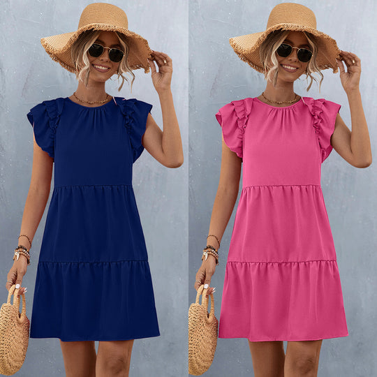 Damen Sommerkleid mit Rüschen R&B