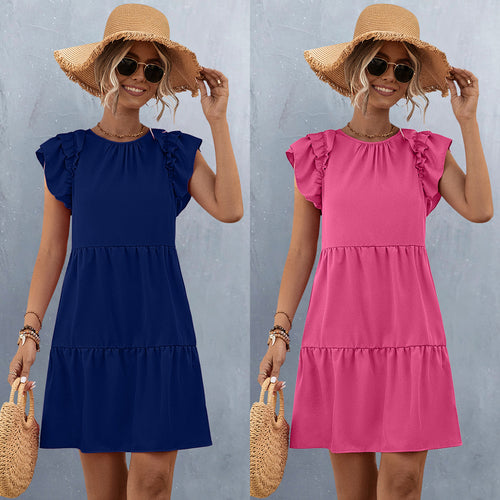 Damen Sommerkleid mit Rüschen R&B