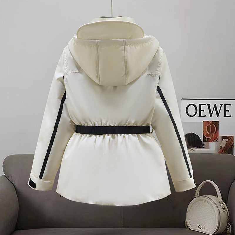 Damen Isolierte Parkajacke mit praktischem Taillengürtel und großen Taschen R&B