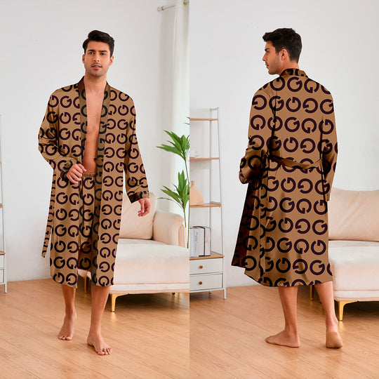 Herren Kimono mit modernem Muster und Gürtel – R&B