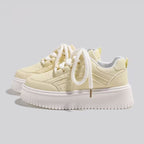 Damen Plattform Sneakers mit atmungsaktivem Obermaterial und modischem Design Heidi Mode