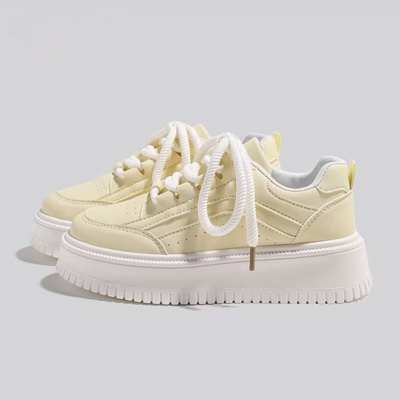 Damen Plattform Sneakers mit atmungsaktivem Obermaterial und modischem Design Heidi Mode