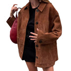 Damen Wilde Velourjacke im lässigen Chic R&B