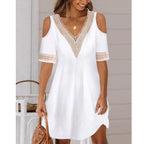 Damen Freizeitkleid mit Spitzenverzierungen R&B
