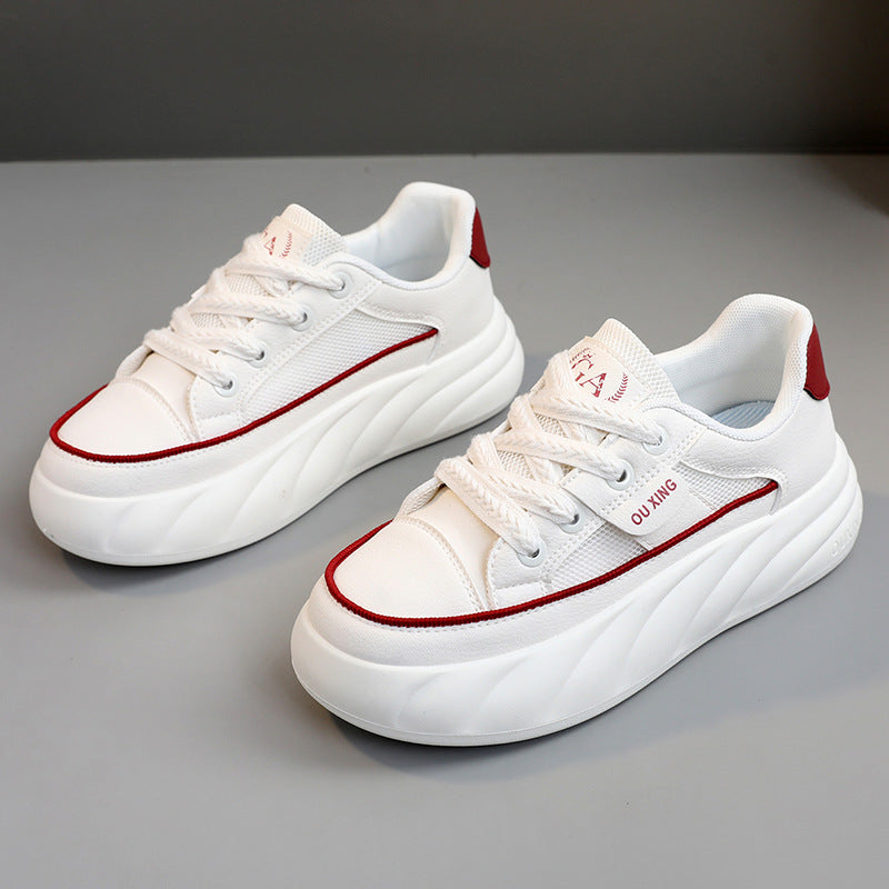 Damen trendige Chunky Sneakers mit hochgezogener Sohle und atmungsaktivem Obermaterial R&B
