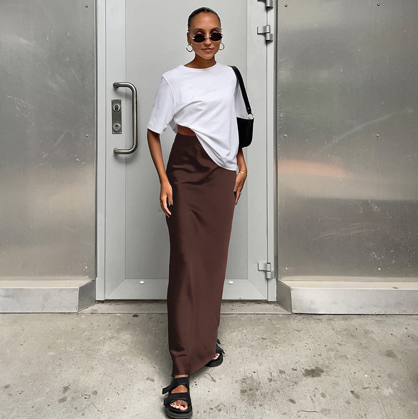 Damen Maxirock mit hohem Schnitt und seitlichem Schlitz R&B