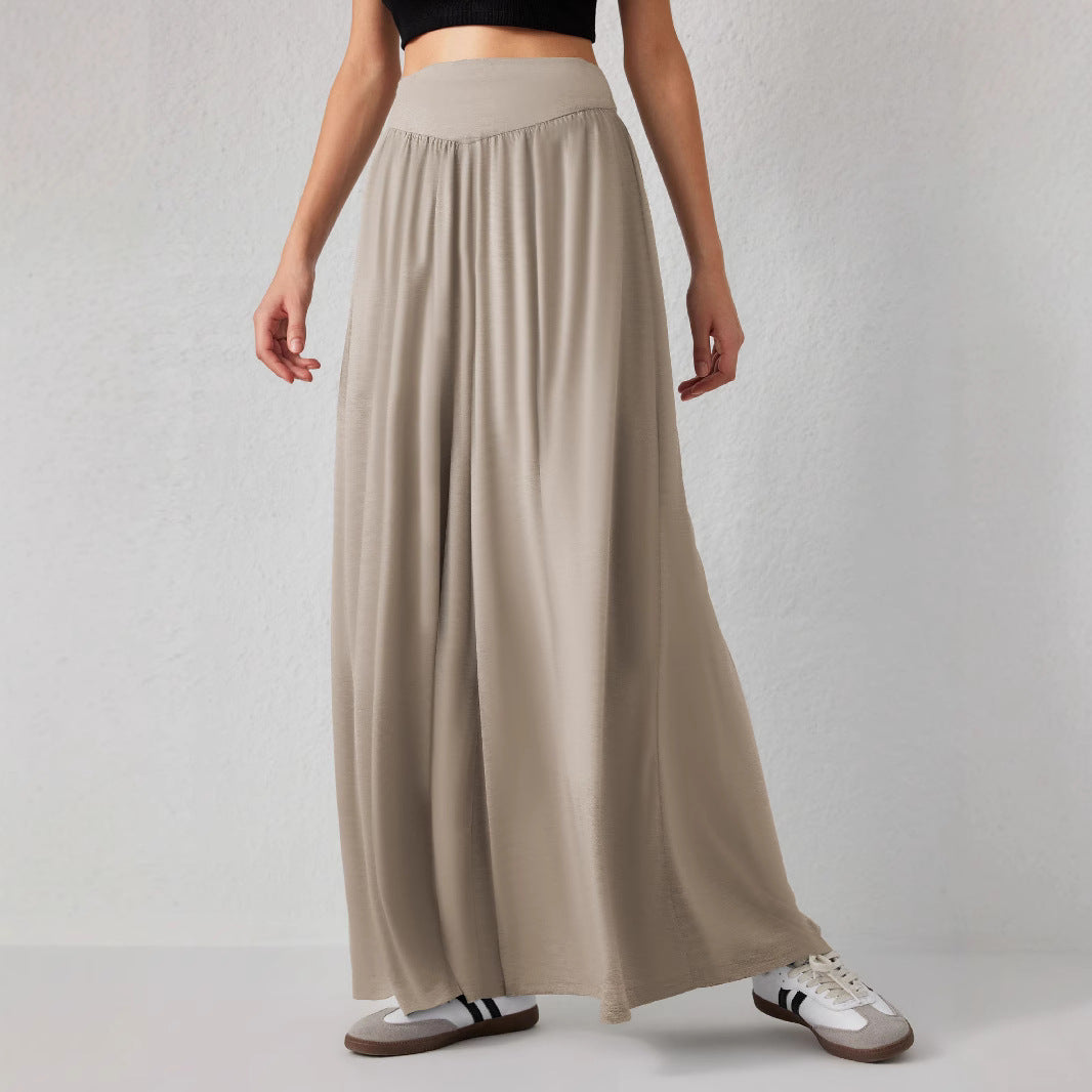 Damen weite Jersey-Hose mit hohem Bund R&B