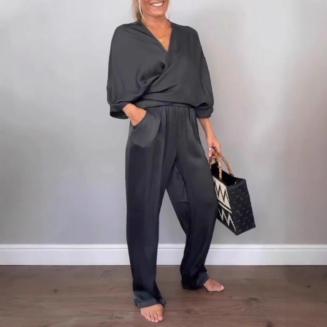 Damen elegantes und bequemes Jumpsuit Set R&B