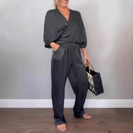 Damen elegantes und bequemes Jumpsuit Set R&B