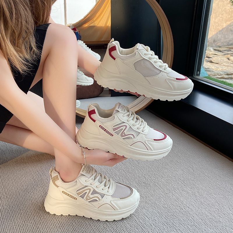 Damen Sportliche Chunky Sneakers mit atmungsaktivem Obermaterial und robustem Profil R&B