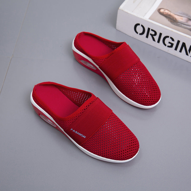Damen atmungsaktive Slip-On Clogs mit elastischem Riemendesign R&B