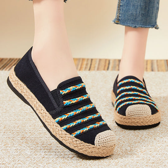 Damen Bequeme und modische Espadrilles mit flexibler Gummisohle R&B