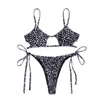 Damen Triangel-Bikini-Set mit asymmetrischem Schnitt und verspieltem Design R&B