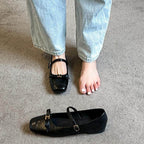 Damen Ballerinas mit elegantem Riemchen und modischem Schleifendetail R&B