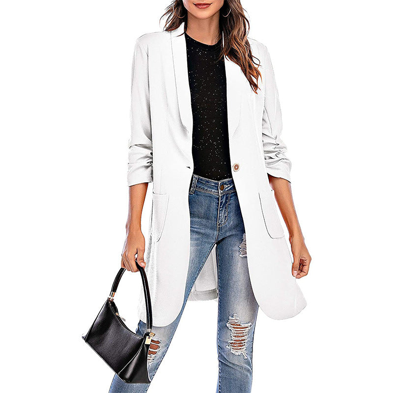 Damen Stretchiger Blazer mit modernem Schnitt und Taschen R&B