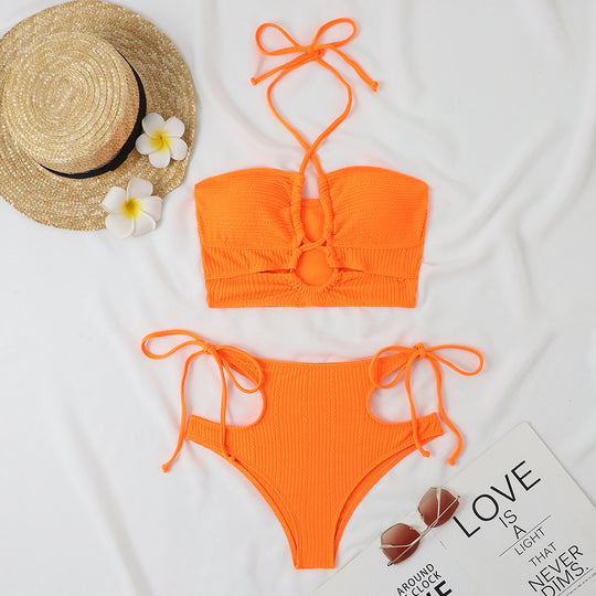 Damen Bikini-Set mit raffiniertem Cut-Out und hohem Taillenschnitt R&B