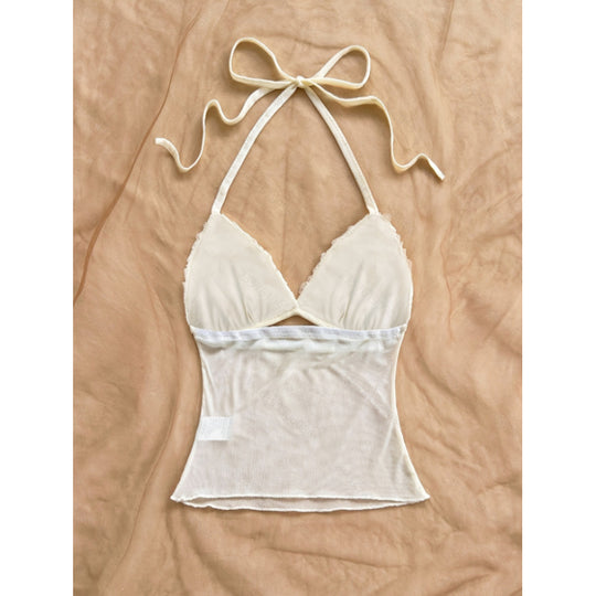 Damen Crop-Top mit Rüschendetails und leichtem Stoff R&B