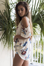 Damen lässige Bluse mit floralem Muster R&B