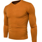 Herren feiner V-Ausschnitt Pullover aus hochwertiger Baumwolle R&B