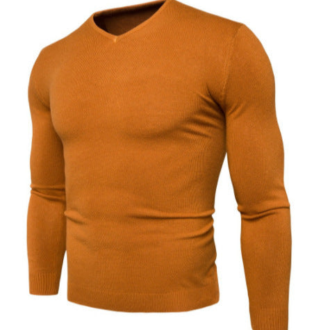 Herren feiner V-Ausschnitt Pullover aus hochwertiger Baumwolle R&B