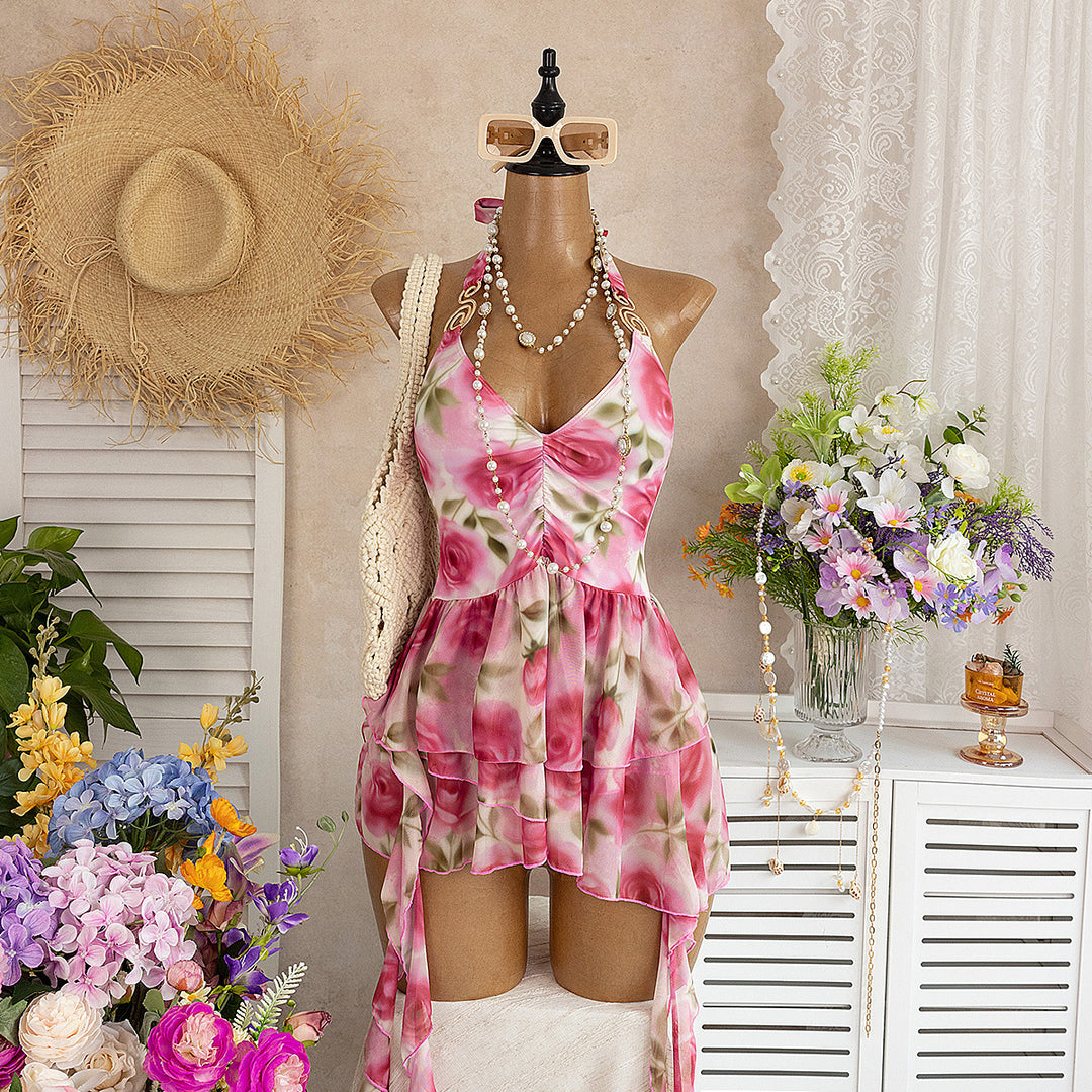 Damen Sommerkleid mit floralem Design R&B