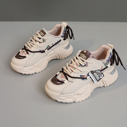 Damen Sportliche Chunky Sneakers mit exklusivem Mustermix und strapazierfähigem Obermaterial R&B