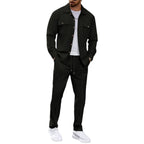Herren modisches Freizeitanzug mit strukturierter Jacke und bequemer Hose R&B